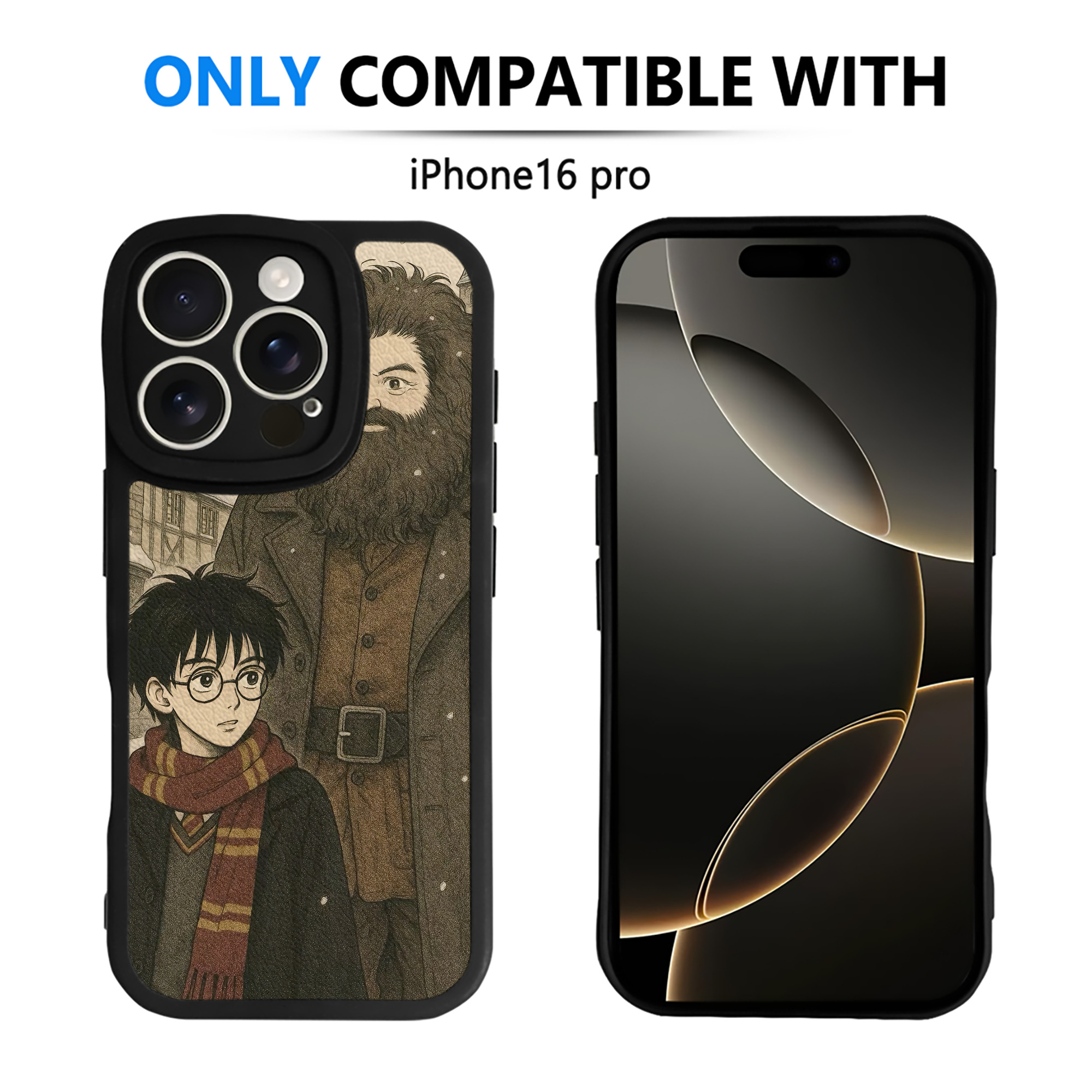 （画像用） Harry Potter ハリー・ポッターシリーズ 【iPhone 16シリーズ対応】シリコンスマホケース（レザー調） 材質：シリコン